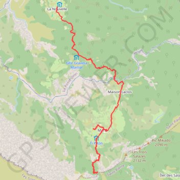 Itinéraire Jour 2: La Nouvelle à Marla, distance, dénivelé, altitude, carte, profil, trace GPS