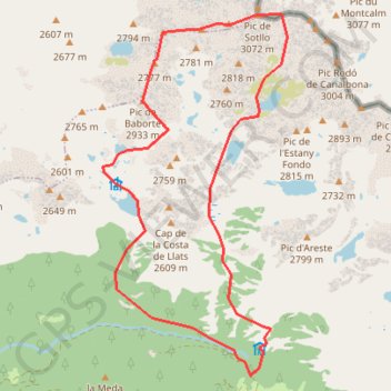 Itinéraire Pic du Port de Sullo, distance, dénivelé, altitude, carte, profil, trace GPS