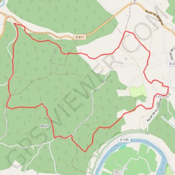 Itinéraire Crayssac-Calvignac, distance, dénivelé, altitude, carte, profil, trace GPS
