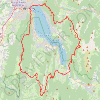 Itinéraire Tour du Lac d'Annecy circuit Maxi Race en 3 jours, distance, dénivelé, altitude, carte, profil, trace GPS
