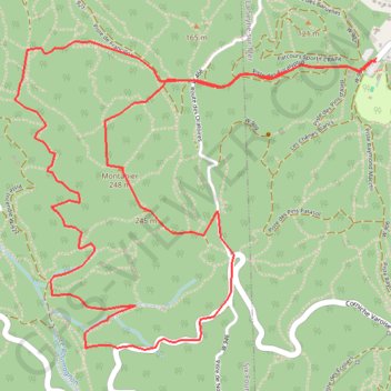 Itinéraire Janas - Montanier, distance, dénivelé, altitude, carte, profil, trace GPS