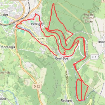 Itinéraire Tour de Conliège, distance, dénivelé, altitude, carte, profil, trace GPS