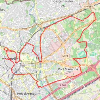 Itinéraire Marathon, distance, dénivelé, altitude, carte, profil, trace GPS
