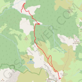 Itinéraire Aydius au col de la Tailandère, distance, dénivelé, altitude, carte, profil, trace GPS