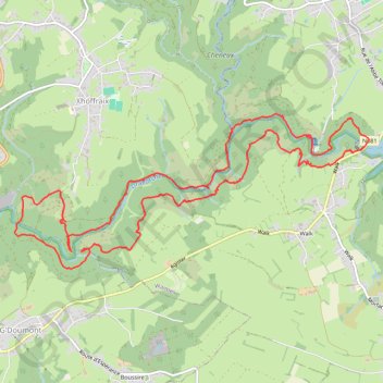 Itinéraire Randonnée autour du château de Reinhardstein, distance, dénivelé, altitude, carte, profil, trace GPS