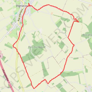 Itinéraire Rando Vignacourt, distance, dénivelé, altitude, carte, profil, trace GPS