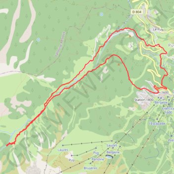 Itinéraire Cascades de Narreyroux, distance, dénivelé, altitude, carte, profil, trace GPS