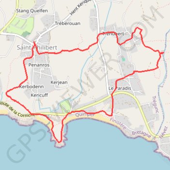 Itinéraire Randonnée de Saint-Philibert - Trégunc, distance, dénivelé, altitude, carte, profil, trace GPS