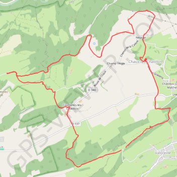 Itinéraire Les Terres de Chaux, distance, dénivelé, altitude, carte, profil, trace GPS