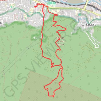 Itinéraire La Vigie par Galvaudan et eaux vives Retour croix Saint Marcel, distance, dénivelé, altitude, carte, profil, trace GPS