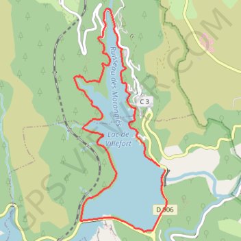 Itinéraire Randonnée autour du lac de Villefort en Lozère, distance, dénivelé, altitude, carte, profil, trace GPS