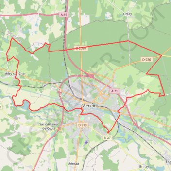 Itinéraire Balade en forêt de Vierzon, distance, dénivelé, altitude, carte, profil, trace GPS