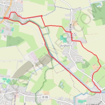 Itinéraire Circuit des 2 ponts - Anhiers, distance, dénivelé, altitude, carte, profil, trace GPS