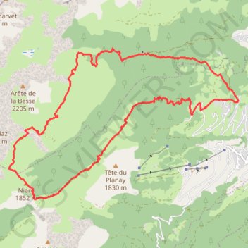 Itinéraire Col de Niard, distance, dénivelé, altitude, carte, profil, trace GPS