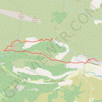 Itinéraire Coursegoules - Saint Pons, distance, dénivelé, altitude, carte, profil, trace GPS