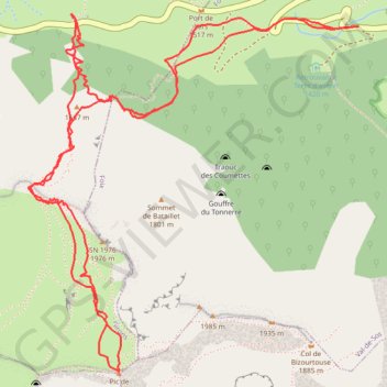 Itinéraire Ski Rando - Mont Ceint, distance, dénivelé, altitude, carte, profil, trace GPS