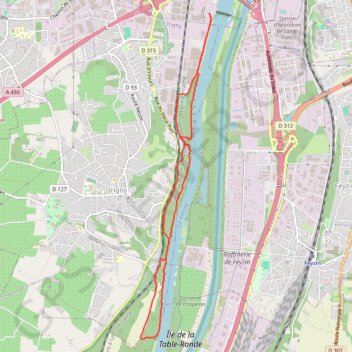 Itinéraire Pierre Bénite (69), distance, dénivelé, altitude, carte, profil, trace GPS