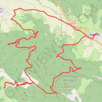 Itinéraire Circuit au dessus de Nébias, distance, dénivelé, altitude, carte, profil, trace GPS