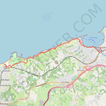 Itinéraire Randonnée sentier du littoral, distance, dénivelé, altitude, carte, profil, trace GPS