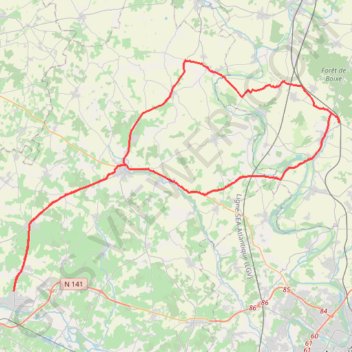 Itinéraire Jarnac et retour, distance, dénivelé, altitude, carte, profil, trace GPS