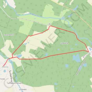 Itinéraire Chemin de la locature - Bauzy, distance, dénivelé, altitude, carte, profil, trace GPS