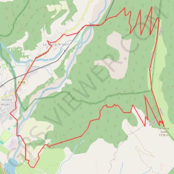 Itinéraire La Mure-Saint André-Le Serre Gros-Crete des serres, distance, dénivelé, altitude, carte, profil, trace GPS