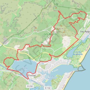 Itinéraire Les Garrigues, distance, dénivelé, altitude, carte, profil, trace GPS