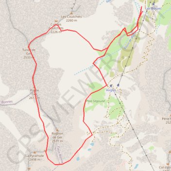 Itinéraire Traversée arêtes du Ger et satellites, distance, dénivelé, altitude, carte, profil, trace GPS