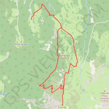 Itinéraire Croix de Javerne depuis les Verneys, distance, dénivelé, altitude, carte, profil, trace GPS