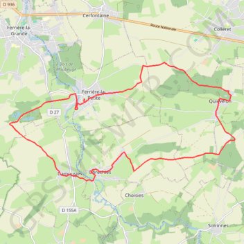 Itinéraire Circuit des 4 églises - Ferrière-la-Petite, distance, dénivelé, altitude, carte, profil, trace GPS