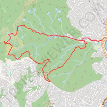 Itinéraire Les Issambres - la gaillarde - chemin des crètes, distance, dénivelé, altitude, carte, profil, trace GPS