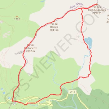 Itinéraire Pic des Trois Seigneurs, distance, dénivelé, altitude, carte, profil, trace GPS