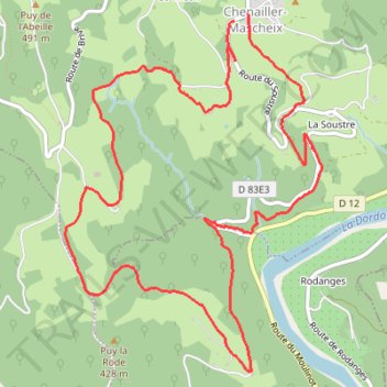 Itinéraire ONmove 500 HRM - 16/02/25, distance, dénivelé, altitude, carte, profil, trace GPS