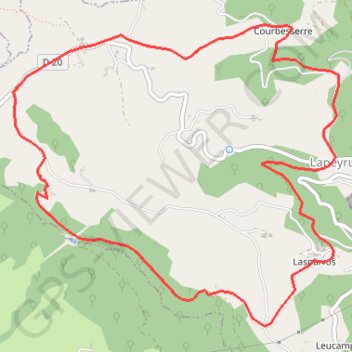 Itinéraire Lapeyrugue, distance, dénivelé, altitude, carte, profil, trace GPS