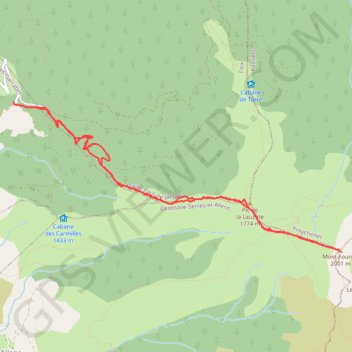 Itinéraire Mont Fourcat, distance, dénivelé, altitude, carte, profil, trace GPS