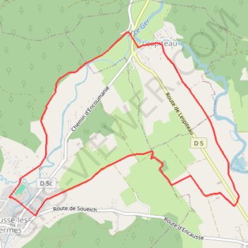 Itinéraire Pyrénées Comminges - Balade Encaussaise, distance, dénivelé, altitude, carte, profil, trace GPS