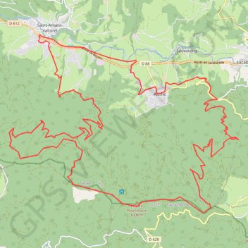 Itinéraire Fontaine des trois évêques - Albine, distance, dénivelé, altitude, carte, profil, trace GPS