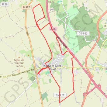 Itinéraire Tour de Neuville-Saint-Vaast, distance, dénivelé, altitude, carte, profil, trace GPS