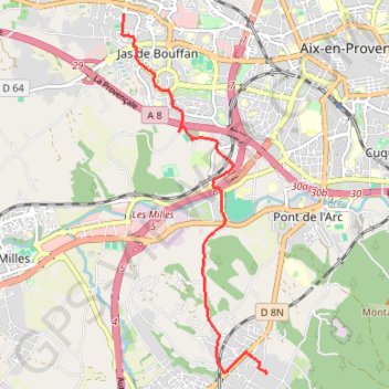 Itinéraire Bagatelle - Cartoux : Mon syndicat n'a pas fait appel à la grève, distance, dénivelé, altitude, carte, profil, trace GPS