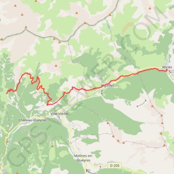 Itinéraire Queyras - Soulier - Abries, distance, dénivelé, altitude, carte, profil, trace GPS