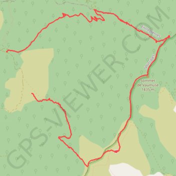 Itinéraire Crete de Vaumuse, distance, dénivelé, altitude, carte, profil, trace GPS