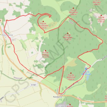 Itinéraire Départ du chateau de Montlosier, distance, dénivelé, altitude, carte, profil, trace GPS