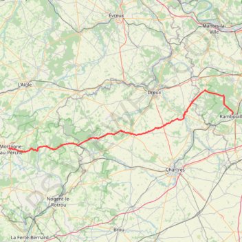 Itinéraire PBP23 Etape 1 Rambouillet-Mortagne-15958432, distance, dénivelé, altitude, carte, profil, trace GPS