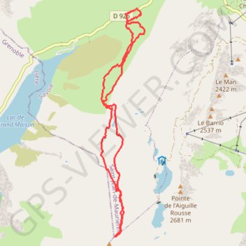 Itinéraire Aiguille de Laisse, distance, dénivelé, altitude, carte, profil, trace GPS