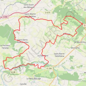 Itinéraire Jurques, distance, dénivelé, altitude, carte, profil, trace GPS