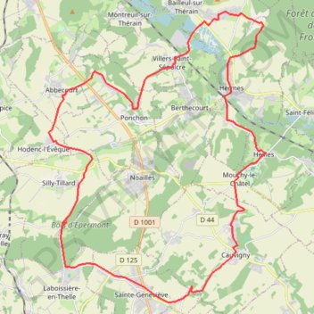 Itinéraire Entre vallée du Thérain et val du Sillet, distance, dénivelé, altitude, carte, profil, trace GPS