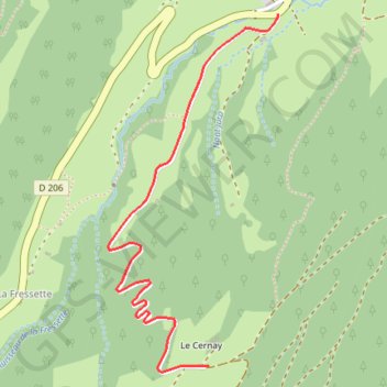 Itinéraire Randonnée raquettes "Le Cernay", distance, dénivelé, altitude, carte, profil, trace GPS