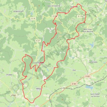 Itinéraire La Galipotte, distance, dénivelé, altitude, carte, profil, trace GPS
