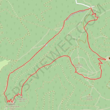 Itinéraire Falkenstein-bernstein, distance, dénivelé, altitude, carte, profil, trace GPS