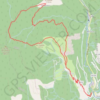 Itinéraire Clans - Bairols, distance, dénivelé, altitude, carte, profil, trace GPS
